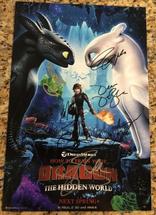 How To Train Your Dragon: The Hidden World - Signed 12x18 Print W/ Proof Photo