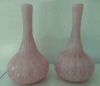 Murano Alfredo Barbini Bullicante Glass Vases,  1950 ' s 8