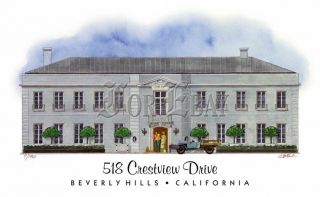 Beverly Hillbillies Mansion Art Print 8 Signed By Artist