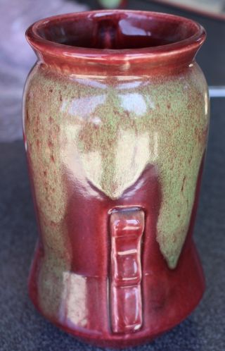 Vintage Weller Pottery Hand Painted Handmade Vase Urn 8x4” Antique Signed Turkis