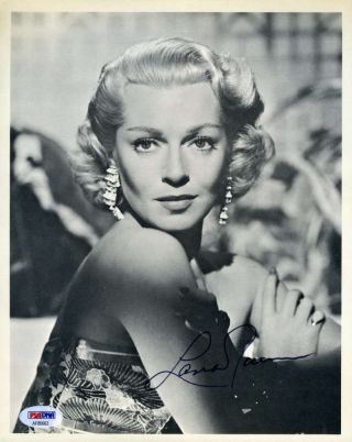 Lana Turner Psa Dna Autograph 8x10 Photo Hand Signed