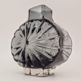 Vintage 1960s Whitefriars Baxter Art Glass Pewter Sunburst Vase 9676 3