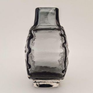 Vintage 1960s Whitefriars Baxter Art Glass Pewter Sunburst Vase 9676 4