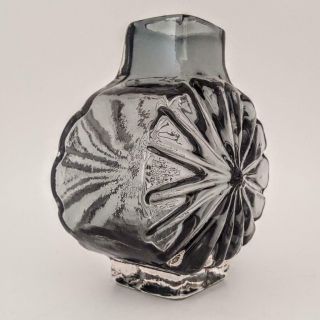 Vintage 1960s Whitefriars Baxter Art Glass Pewter Sunburst Vase 9676 5