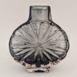 Vintage 1960s Whitefriars Baxter Art Glass Pewter Sunburst Vase 9676 8