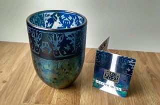 A Limited Edition Signed Isle Of Wight Studio Glass Cameo Vase,  Numbered 13/20