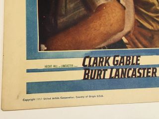1958 - Run Silent Run Deep Lobby Card - Clark Gable Burt Lancaster 6