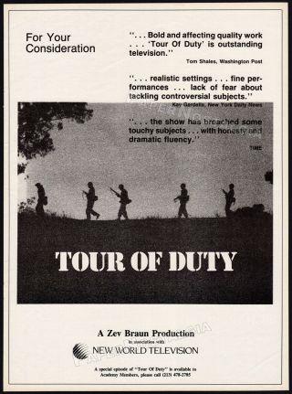 Tour Of Duty_original 1989 Trade Print Ad / Tv Promo_terence Knox_tony Becker