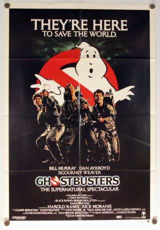Ghostbusters Murray Weaver Aykroyd Ramis Reitman Classic Aus One Sheet 1984