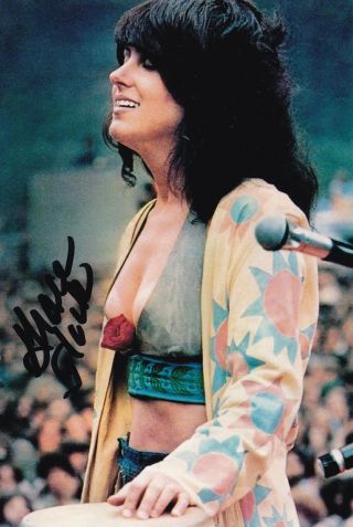 Grace Slick Signed 4x6 Photo Jefferson Starship Airplane Woodstock Rock And Roll