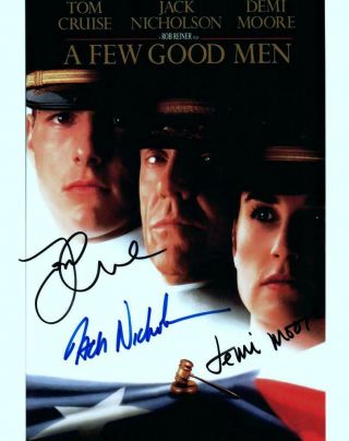 Tom Cruise Moore Nicholson 8x10 Autographed Photo Picture Signedcoa Few Good Men