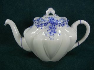 Shelley Dainty Blue Large Tea Pot / Teapot With Lid