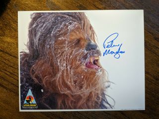 Peter Mayhew Signed Star Wars 8x10 Autograph Official Pix Celebration Iv