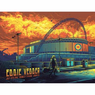 Eddie Vedder London Poster Art Print 2019 Pearl Jam Mumford Show Ed Wembly Uk