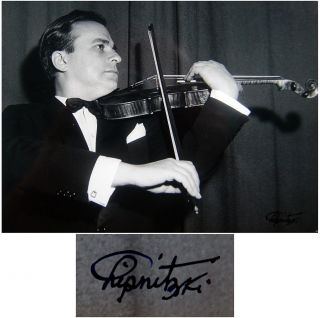 1950 Jewish Signed Art Photo Russian Boris Lipnitzky Violinist Henryk Szeryng