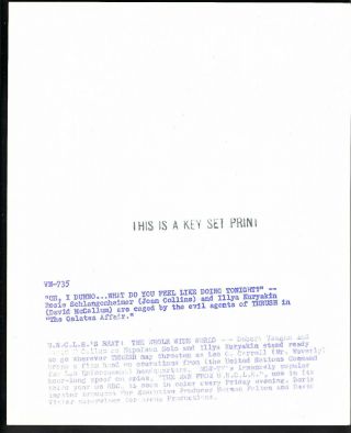 Orig.  1966 THE MAN FROM U.  N.  C.  L.  E.  DAVID McCallum in cage Joan Collins FUN 2