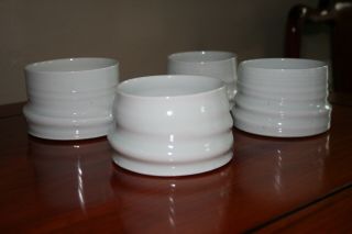 James Makins - Studio Pottery - 4 Porcelain White Tea Bowls - 2