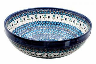 Blue Rose Polish Pottery Savannah Large Serving Bowl
