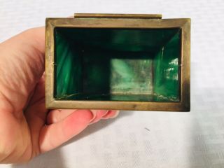 Antique Tiffany Studios York Bronze & Slag Glass Playing Card / Trinket Box 7