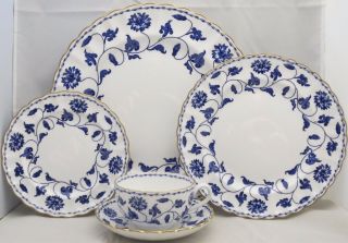 Spode Colonel - Blue (gold) 5 Piece Place Setting