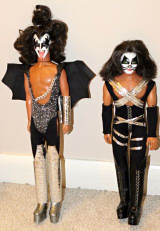 Rare 1978 Mefgo Kiss 12 Action Figures dolls Amp NR 5