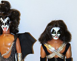 Rare 1978 Mefgo Kiss 12 Action Figures dolls Amp NR 6
