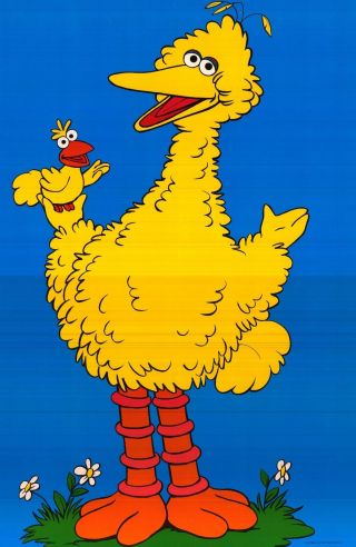 Vintage Poster Sesame Street Big Bird & Little Bird 1979 2 - Sided 24x36