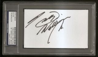 Hank Williams Jr.  Country Music Index Card Signed Auto Psa/dna Encapsulated