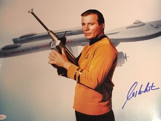 William Shatner Signed 16x20 Color Photo Jsa Authenticated Kirk Star Trek