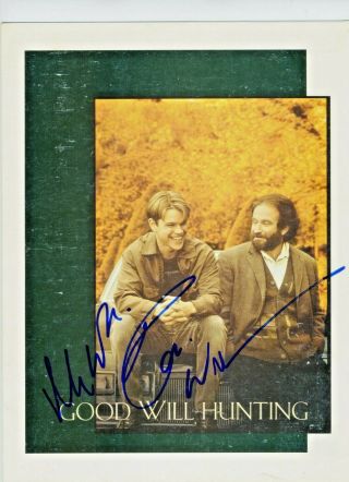 Robin Williams Matt Damon Autographed Signed Good Will Hunting Program