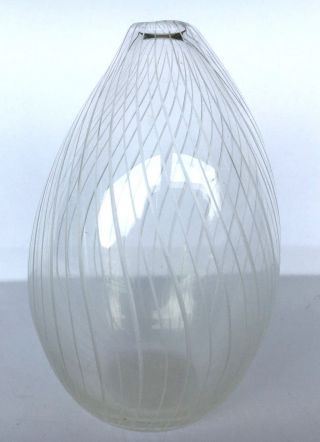 Tapio Wirkkala Littala Glass Swirl Stem Vase Pear Shape Vintage Signed Iittala