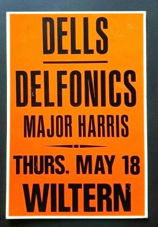 Dells/delfonics/major Harris Promo Concert Poster 1989 R&b Soul Doo - Wop