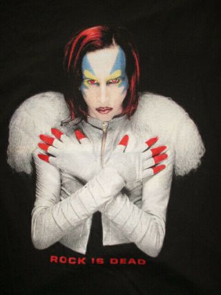 Omega & Mechanical Animals Rock Is Dead Concert Tour (lg) T - Shirt Marilyn Manson