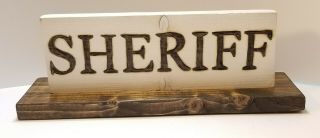 Andy Griffith Show Sheriff/justice Of The Peace Wooden Desk Sign - Plaque