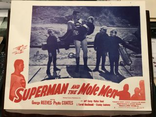 Superman And The Mole Men 1951 Lippert 11x14 " Sci - Fi Lobby Card George Reeves