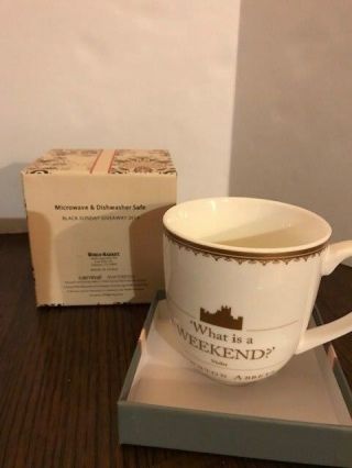 Downton Abbey World Market Mug " What Is A Weekend "