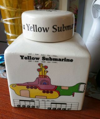 Extremely Rare Arthur Wood Yellow Submarine Jar The Beatles Pottery John Lennon