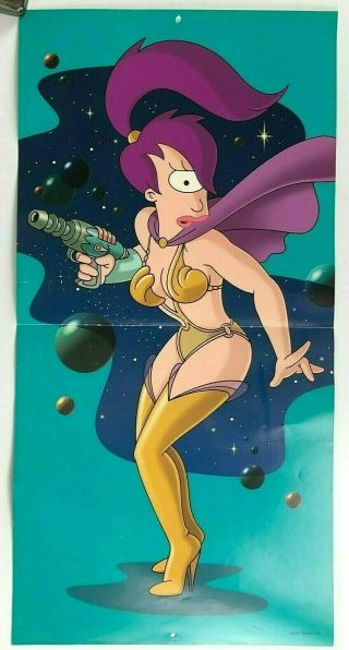 Futurama Leela Pin Up Girl Centerfold Poster Taken From 2000 Calendar Barbarella