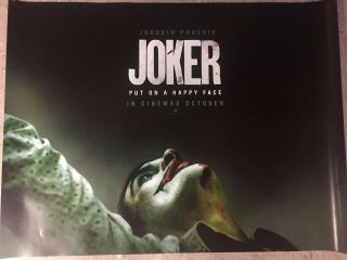 Joker 2019 Joaquin Phoenix Uk Quad Cinema Poster Batman.