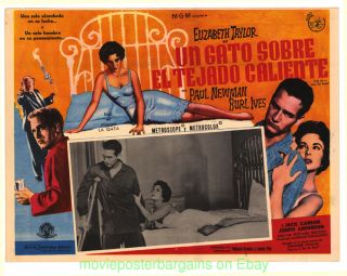 Cat On A Hot Tin Roof Lobby Card Mexican Movie Poster 1 Elizabeth Taylor