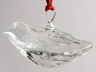 Steuben Crystal Art Glass Ornament Holiday Dove Bird Rare Sculpture W Box