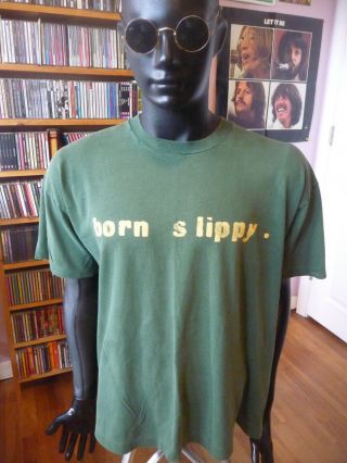 Vintage 1995 Underworld " Born Slippy " Promo T - Shirt Mens Xl Green