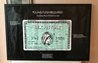 Young Flesh Required Sex Pistols Promotional Poster Great Rock ‘n’ Roll Swindle 2