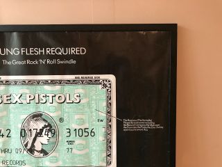 Young Flesh Required Sex Pistols Promotional Poster Great Rock ‘n’ Roll Swindle 4