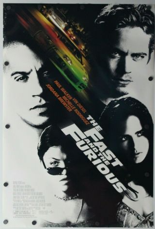 The Fast And The Furious 2001 Double Sided Movie Poster 27 " X 40 "