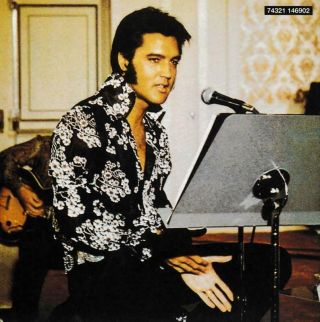 Elvis Presley Puffy Shirt Black White Floral Eta Xl Tribute Artist