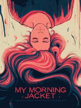 My Morning Jacket Red Rocks Vip Gig Poster Print Not Autographed Ap Burwell Mmj