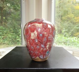 Ben Owen Iii / 1998 Chinese Red Cabinet Vase