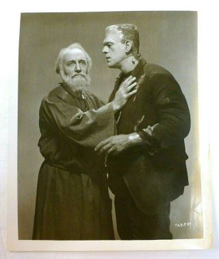 Boris Karloff & O P Heggie 8x10 Photo Bride Of Frankenstein (1935) Ws100