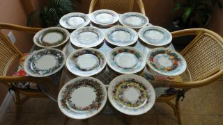 Complete Set Of 13 Lenox Colonial Christmas Wreath Plates W/ Boxes